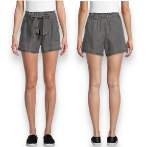 NWT Time and Tru Women's Gray Belted Utility Shorts Size M (8-10)
